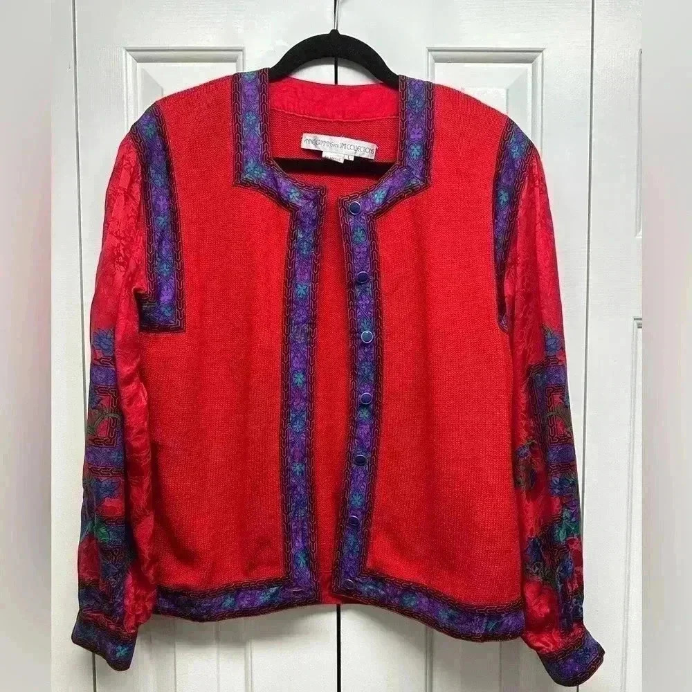 Vintage Anne Crimmins for UMI Collection. Unique Sweater‎ Sz Large